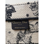 Túi vải canvas thêu hình ngôi sao và dấu hiệu cỡ trung của Christian Dior màu đen