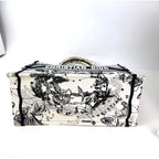 Túi vải canvas thêu hình ngôi sao và dấu hiệu cỡ trung của Christian Dior màu đen