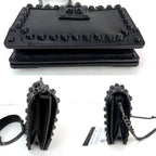Túi đeo chéo Prada City Calfskin Saffiano Studded Cahier màu đen