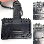 Túi đeo chéo Prada City Calfskin Saffiano Studded Cahier màu đen