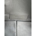 Túi đeo vai Balenciaga Veau Papier A4 màu xám có khóa kéo